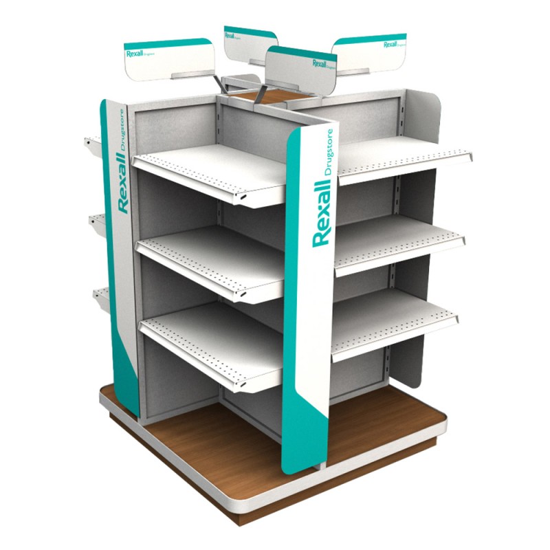 Rexall Adjustable Shelf Display