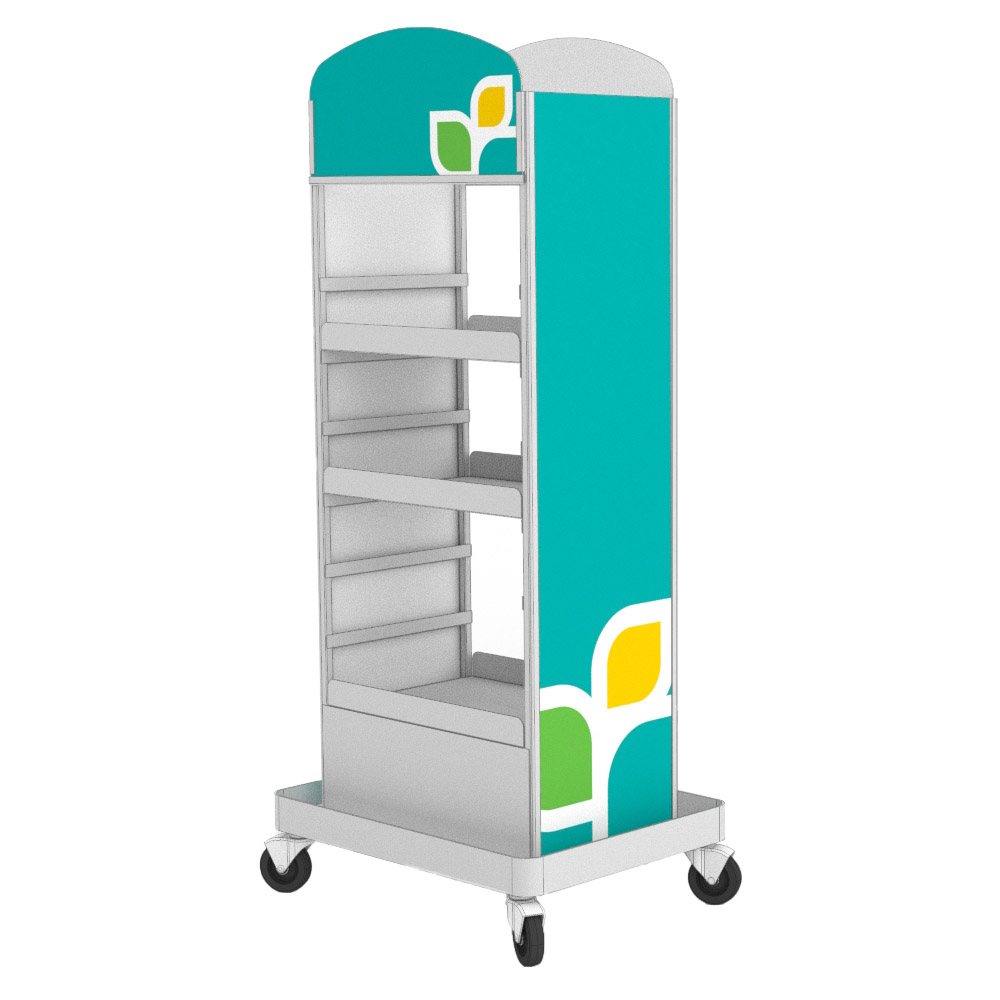 Rexall Retail POS Rolling Floor Stand Rexall Retail POS Rolling Floor Stand