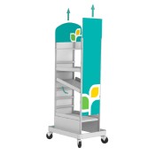 Rexall Retail POS Rolling Floor Stand