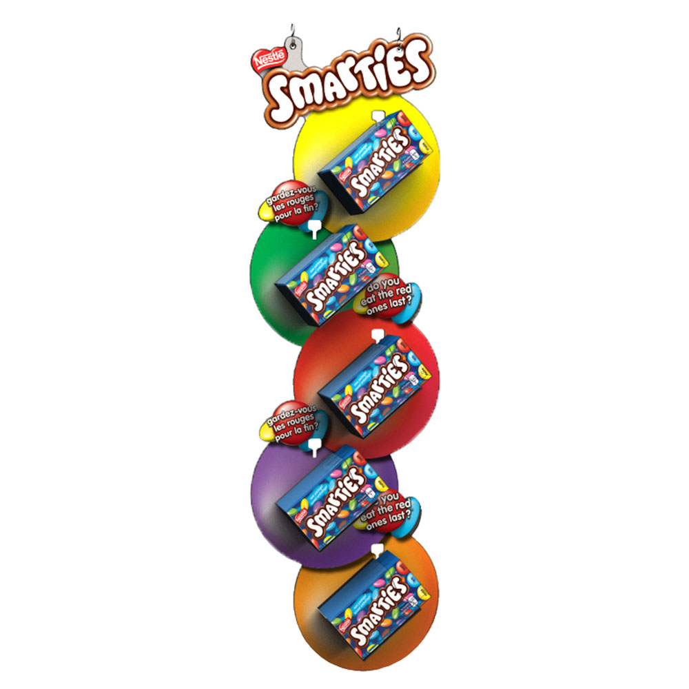 Smarties Clip Strip Retail POS Display Smarties Clip Strip Retail POS Display