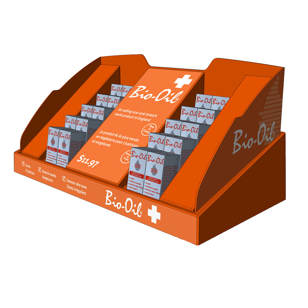 Bio-Oil Vac-Formed Countertop Retail Display