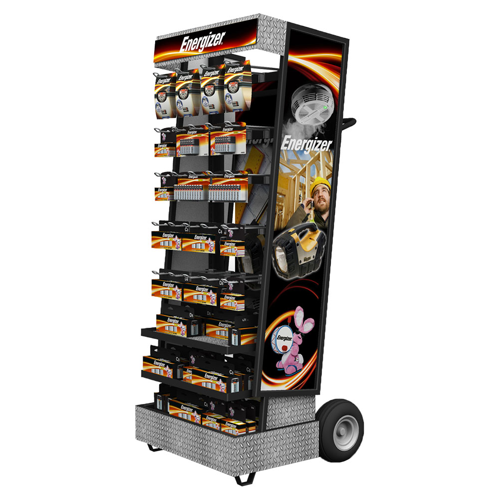 Energizer Contractor Movable POP Retail Display Energizer Contractor Movable POP Retail Display
