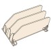 Snap-In Shelf Divider with Front Stops - 2" x 7" - Center