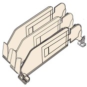 Snap-In Adjustable Shelf Divider with Front Stops - 4" x 10"-16" - Left