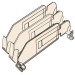 Snap-In Adjustable Shelf Divider with Front Stops - 4" x 16"-22" - Right