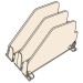 Snap-In Shelf Divider with Front Stops - 4" x 7" - Center