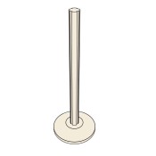 Satin Aluminum Post with Grey Base
