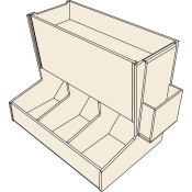 Condiment Tray with Four Compartments