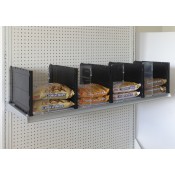Black Adjustable Divider for Bagged Goods - 10"H