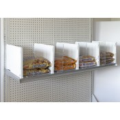 White Adjustable Divider for Bagged Goods - 10"H
