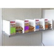 White Adjustable Divider for Bagged Goods - 10"H