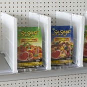 White Adjustable Divider for Bagged Goods - 10"H
