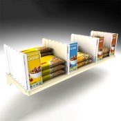 White Adjustable Divider for Bagged Goods - 10"H