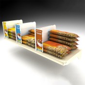 White Adjustable Divider for Bagged Goods - 10"H
