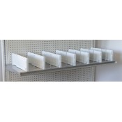 White Adjustable Divider for Bagged Goods - 5"H