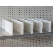 White Adjustable Divider for Bagged Goods - 5"H