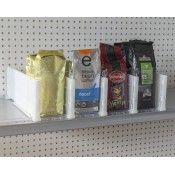 White Adjustable Divider for Bagged Goods - 5"H