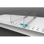 Sliding Pin Shelf Divider with Magnetic Tape