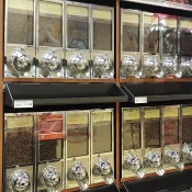 Whole Coffee Bean Dispenser Bin with Metal Frame