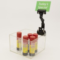 Black Double Hinge Double Clip-on Sign Holder - Model # KK024B