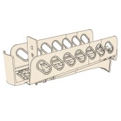 Kwickload® Crossbar Mount Pusher Kit with Single Bottle Front and Plastic Dividers