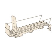 Kwickload® Shelf Mount Pusher Kit with Small Front and Wire Dividers for Chocolate and Candy
