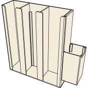 Three-Column Cup and Lid Holder