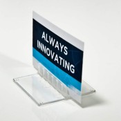 Clear Centre Mount Sign Holder
