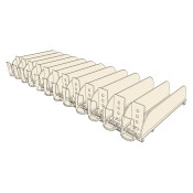 Shelf Mounted Bottle Pusher Kit - 16" Deep