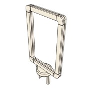 Satin Aluminum Signholder with Swivel Mount