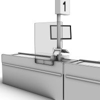 Clear Protective Shield for Grocery Checkout Isles