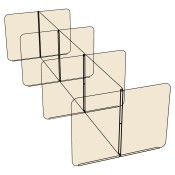 Clear Lunch Room Table Dividers