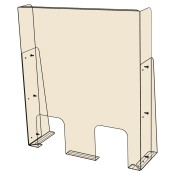 Clear Counter Shield with Adjustable Gables