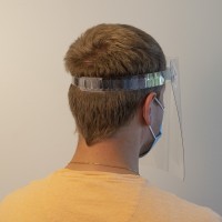 Clear Hinged Face Shield with Adjustable Headband - Model # FS-VISOR-HNE