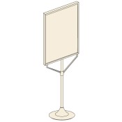 Standing Bulletin Sign with Trumpet Base